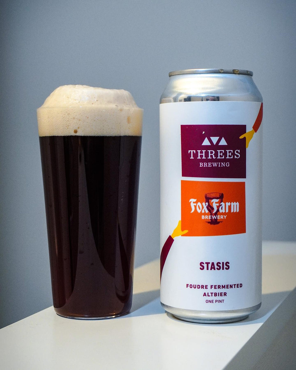 Stasis, Threes Brewing x Fox Farm Brewery, 4.6 ABV 88 Bamboo