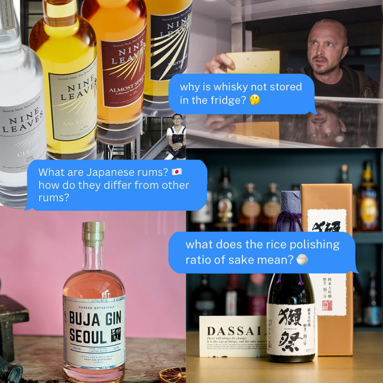 Spin the Bottle Whisky in the fridge? Japanese rum? Gin baskets? And