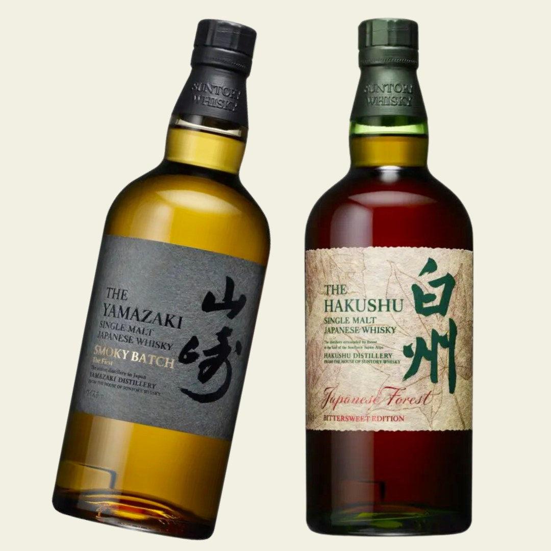 山崎 Smoky Batchと白州 Japanese Forestの8本セット サントリー - 山崎 Smoky Batchと白州 Japanese Forest の8本