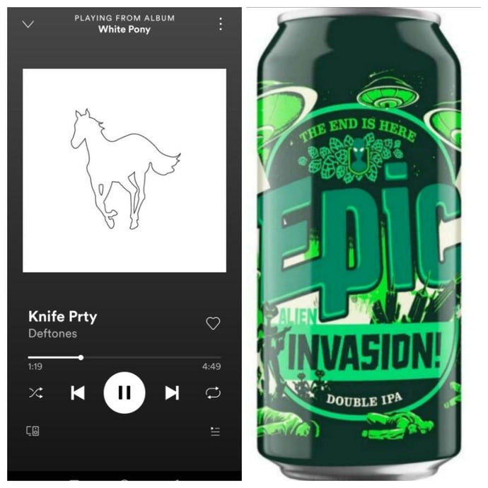 Epic Beer Alien Invasion Double IPA x Deftones White Pony - Knife Prty