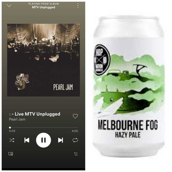 Hop Nation Beer Melbourne Fog Hazy Pale x  Pearl Jam