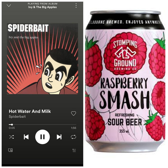 Stomping Ground Beer Raspberry Smash Sour x Spiderbait - Hot Water and Milk