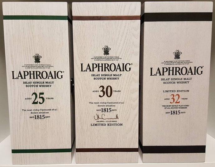 Laphroaig, 25, 30 & 32 Years Old