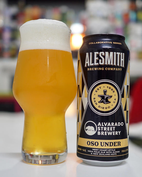 Oso Under, IPA, collaboration between AleSmith Brewing Company & Alvarado Street Brewery