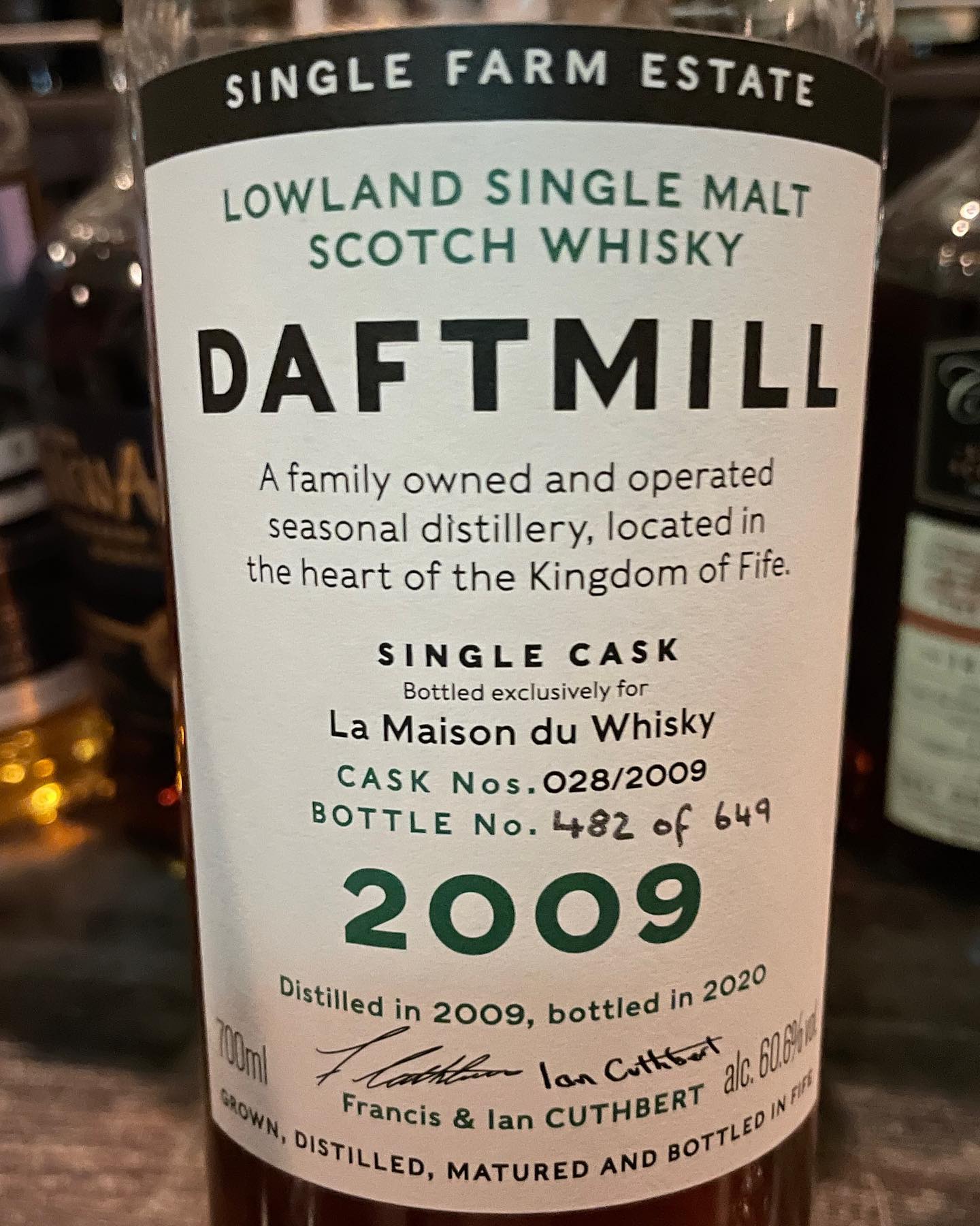Daftmill 2009 Single Cask 028/2009 (La Maison Du Whisky) – 88 Bamboo