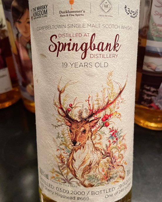 Springbank 19 Year Old, 2000 Bottled by The Whisky Kingdom TWK for Wu Dram Clan