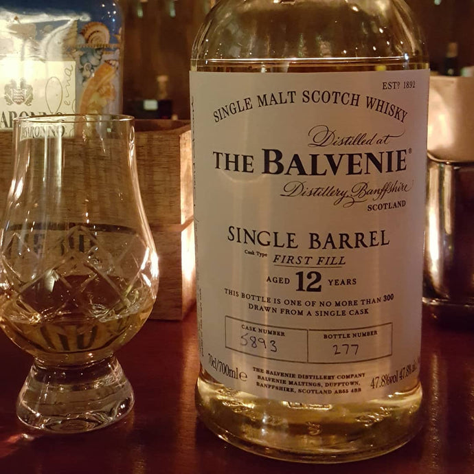 Balvenie, 12 Years Old, Single Barrel First Fill Cask 5893, 47.8% ABV.