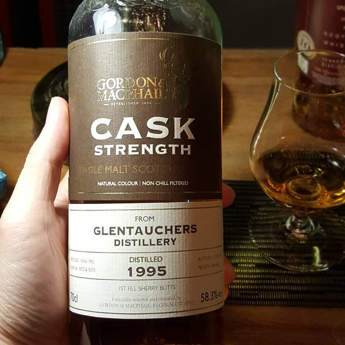 Glentauchers 1995, Gordon & Macphail, Cask Strength, 18 years, First Fill Sherry Butts No. 5072 and 5073, 58.3% abv.