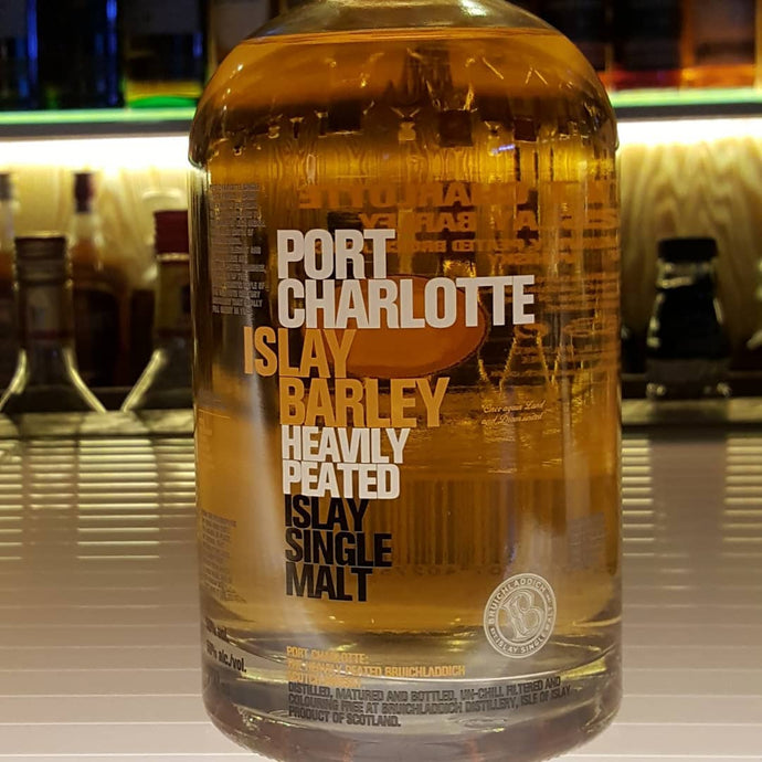 Port Charlotte Heavily Peated Islay Barley, 50% abv.