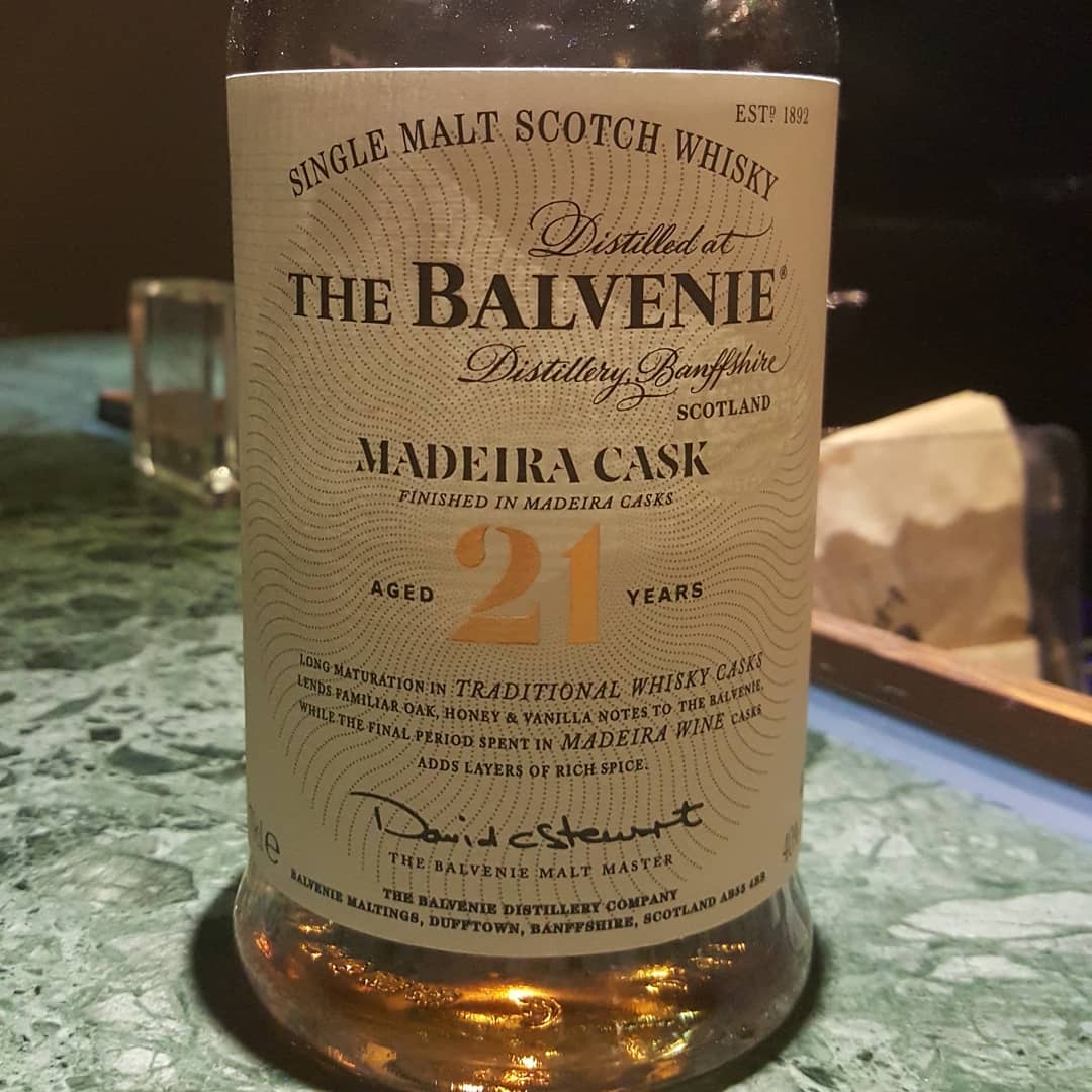 Balvenie 21 Madeira Cask, 40% abv. – 88 Bamboo