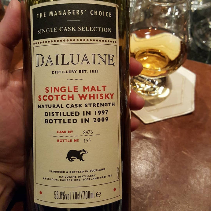 Dailuaine, 1997-2009, The Managers' Choice, Single Cask Selection, Cask No. 8476, 153/564, 58.6% abv.