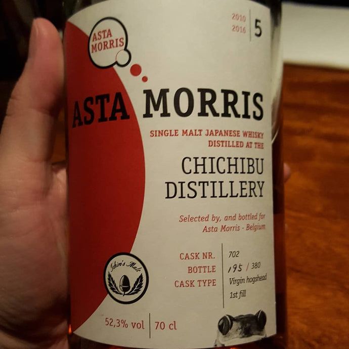 Chichibu 5, 2010-2016, Asta Morris, 1st Fill Virgin Hogshead Cask #702, 195/380, 52.3% abv.