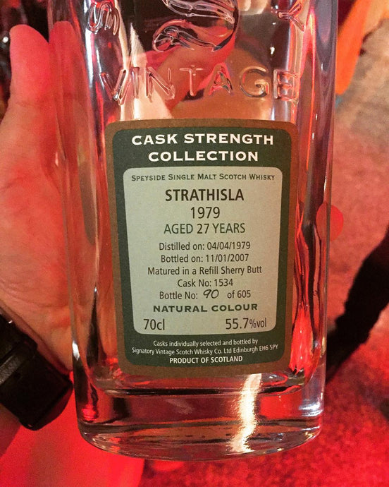 Strathisla 27 Year Old 1979/2007 Signatory Vintage Single Cask Cask Strength 55.7% Refill Sherry Butt