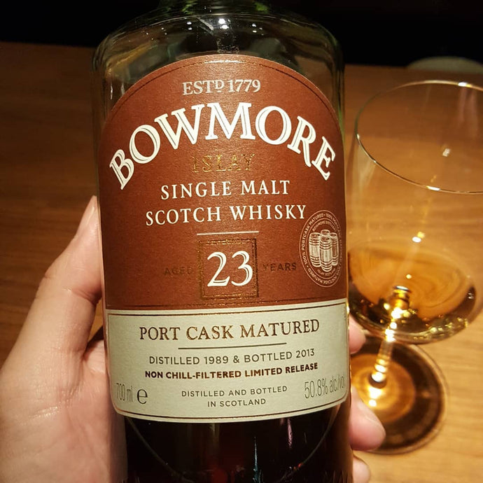 Bowmore 23, Port Cask Matured, 1989-2013, 12,000 bottles, 50.8% abv.