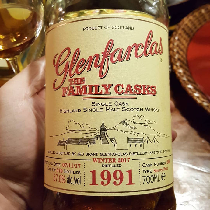 Glenfarclas, The Family Casks, 1991-2017, Sherry Butt Number 209, 570 bottles, 57.0% abv.