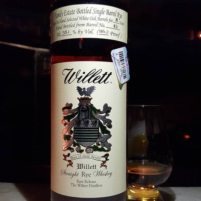 Willett Family Estate, Single Barrel Rye, 8 years, Barrel No. 43, 58.1% abv.