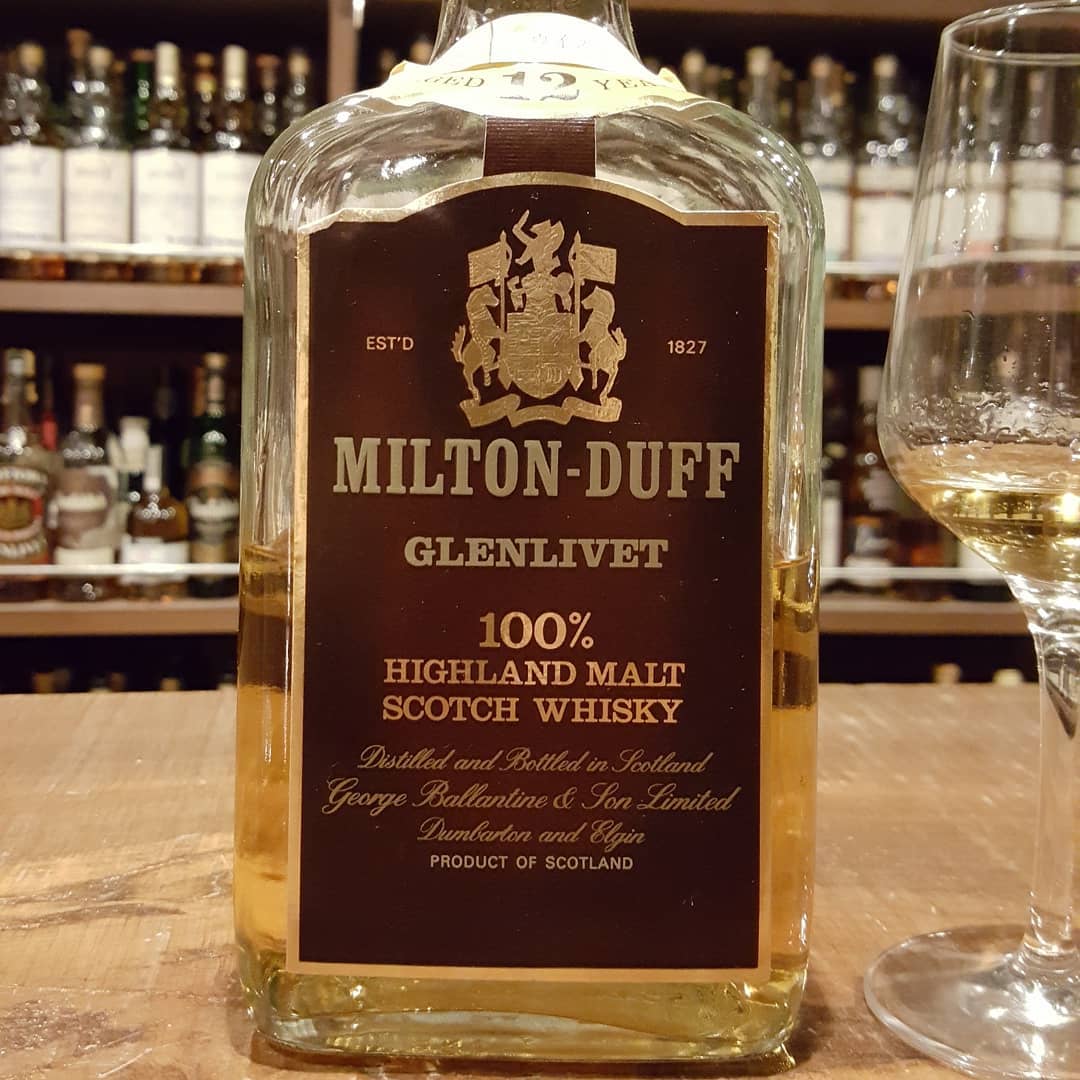 Milton-Duff Glenlivet 12, 1970s, 100% Highland Malt Scotch