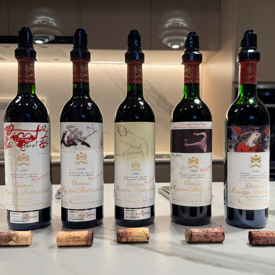 注目ショップ・ブランドのギフト Wine Review: Vintages 5 Across Rothschild Mouton Château ワイン