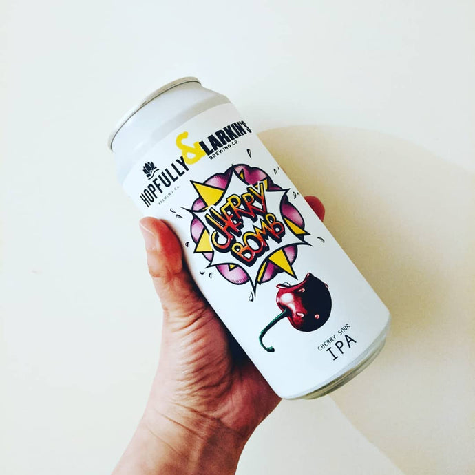 Cherry Bomb Cherry Sour IPA, Larkins Brewing X Hopfully Brewing