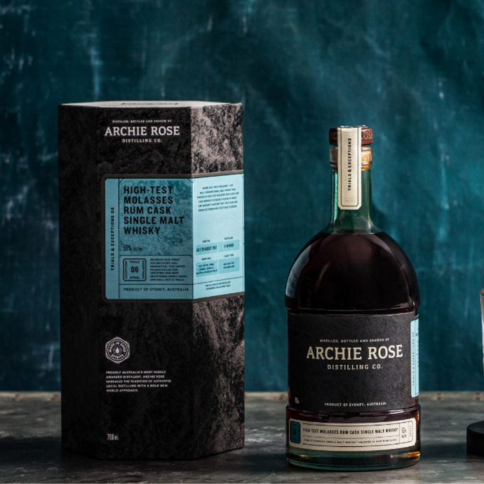 Archie Rose's New Small Batch High Test Molasses Rum Cask Single Malt Whisky From The Trials and Exceptions Series