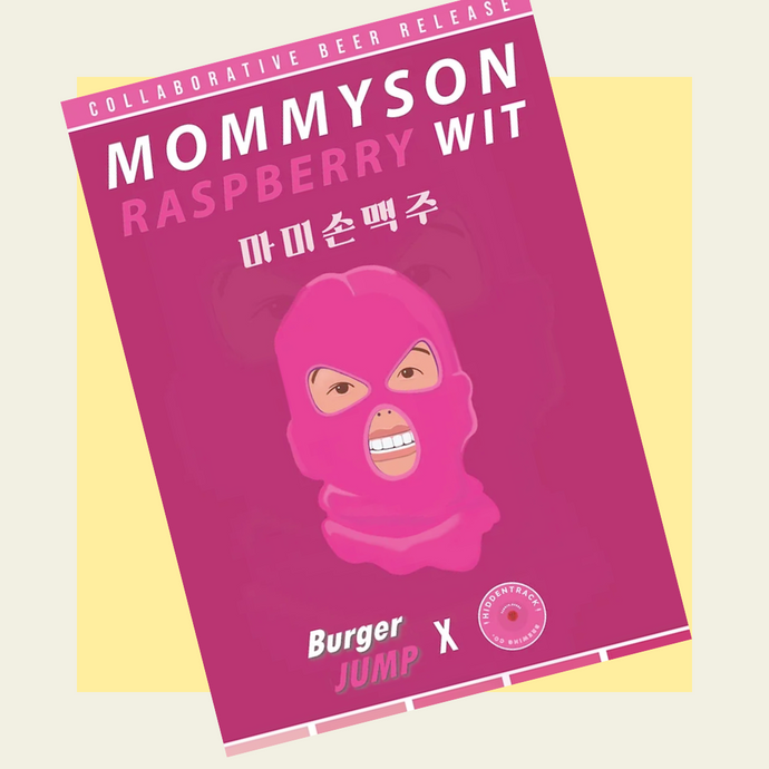 Mommyson Raspberry Wit/마미손 비어, Wheat Beer, collaboration between Hiddentrack Brewing Co. & Burger Jump