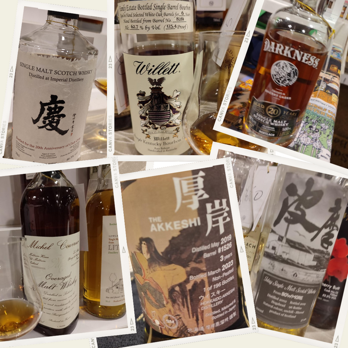 The Malt Affair (Singapore) Quick Impressions: Imperial 1998 for Club Qing, Mortlach 20 Year Old (Darkness), Bowmore 2002, Unpeated Akkeshi Ghost Series Stefan van Eycken & WhiskyMew, Willett 6 Year Old Bourbon, Michel Couvreur Overaged