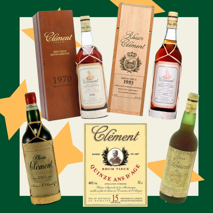 Taste Testing A Series Of Vintage Rhum Clement From Martinique: Clement 6 Year Old c.1970’s; Clement 6 Year Old c.1980’s; Clement 15 Year Old c.1980’s; Clement 1970 & Clement 1952