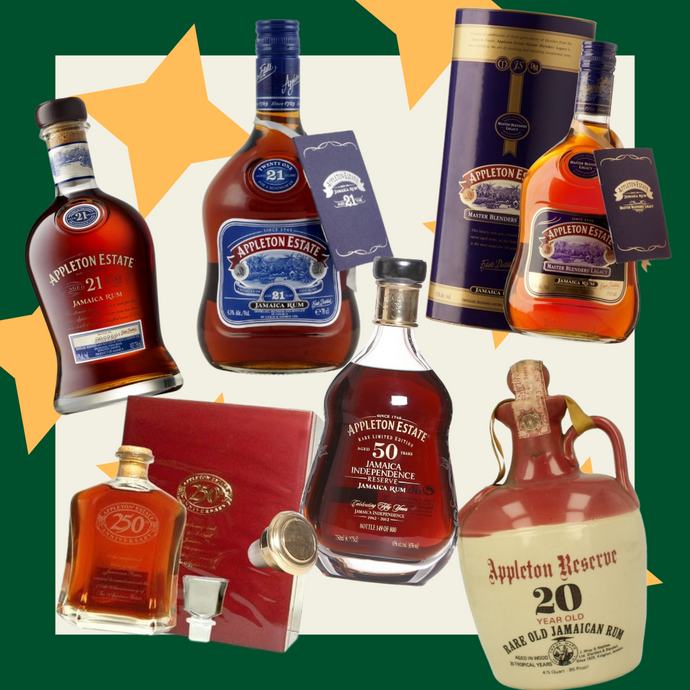 Appleton Act 2: Tasting Appleton Reserve 20 c.1970’s; Appleton Estate 21 c.1990’s; Appleton Estate 21 2000’s; Appleton Estate Master Blenders Legacy Rum; Appleton 250th Anniversary Edition; Appleton Estate 50 Year Old