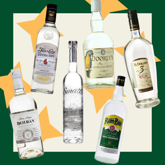 White Molasses: Flor de Cana Extra Dry; Doorly’s White; El Dorado 3 Years Old Superior White; Botran Reserva Blanca; Smatt’s Silver Rum; Worthy Park Rum Bar White Overproof