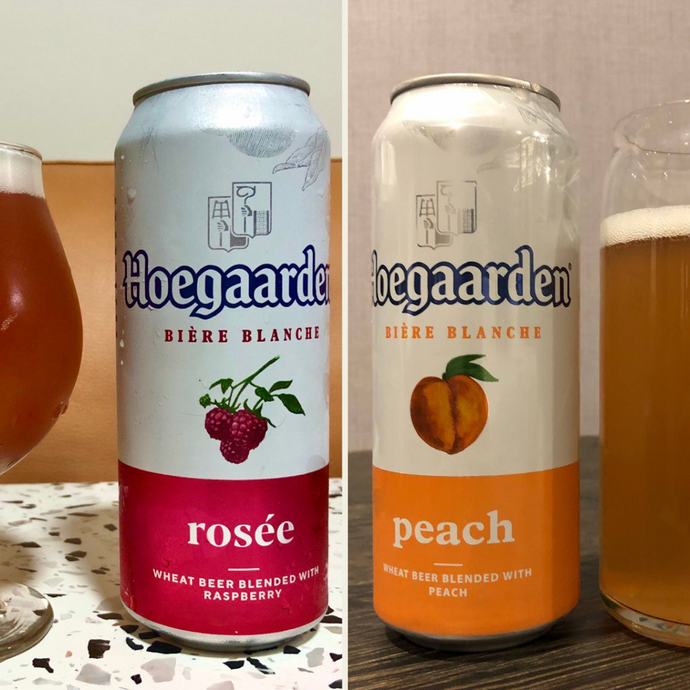 Two Hoegaarden's: Rosée & Peach