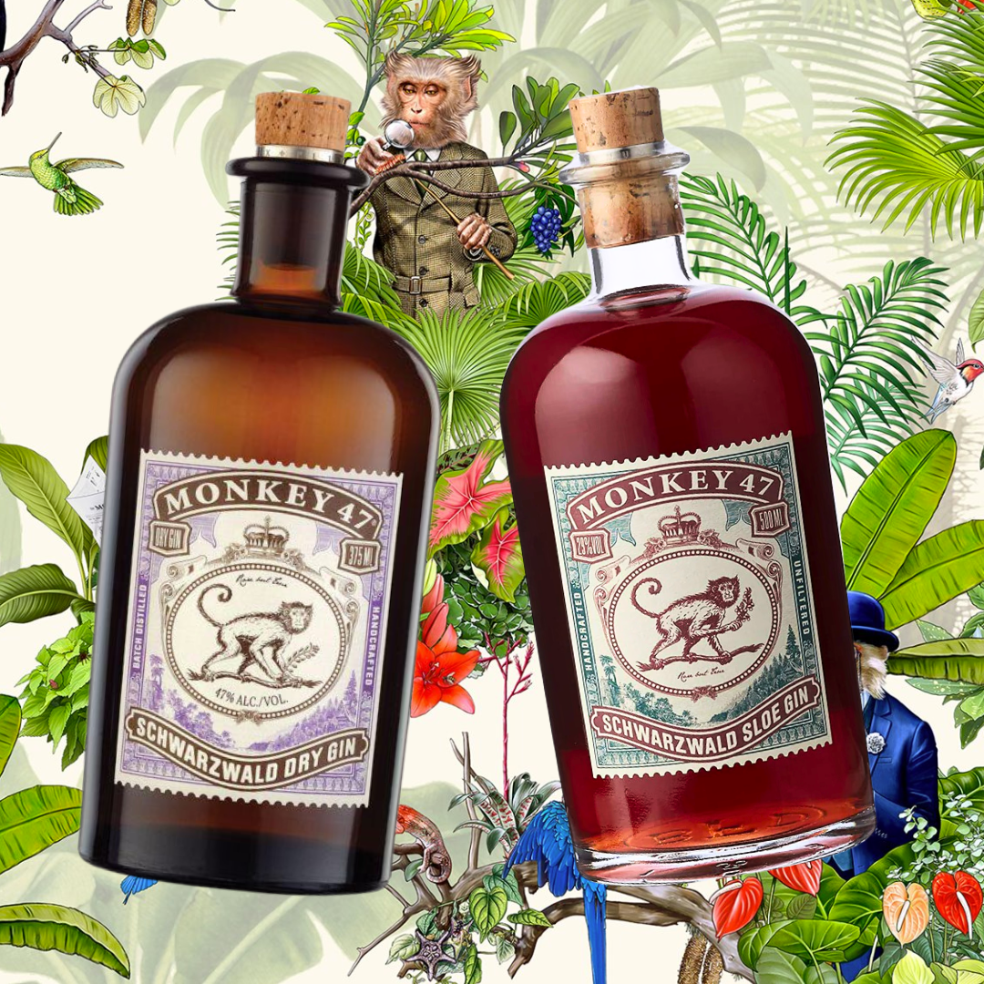 Monkey 47 Schwarzwald Dry Gin & Monkey 47 Sloe Gin: Side by Side Monkey 47 Schwarzwald Dry Gin & Monkey 47 Sloe Gin: Side by Side