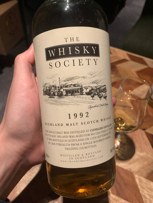 Clynelish 1992, 15 Year Old by The Whisky Society, 58.5% ABV, IB, (of 218 bottles)