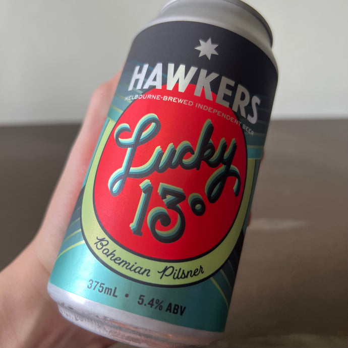 Hawkers Lucky 13° Bohemian Pilsner, 5.4% ABV