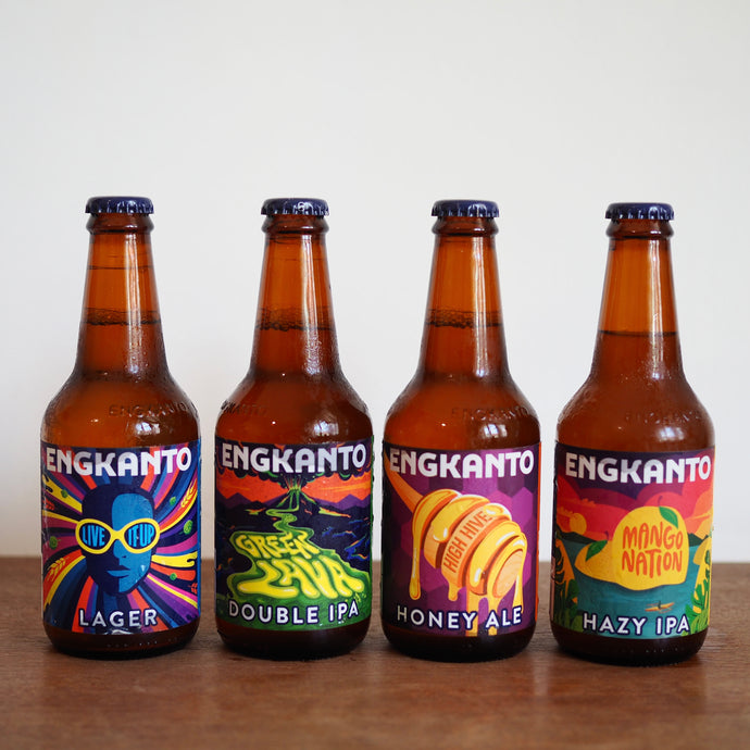 A Quadruplet Of Engkanto Craft Beers: Mango Nation Hazy IPA, Live It Up Lager, Green Lava Double IPA & High Hive Honey Ale