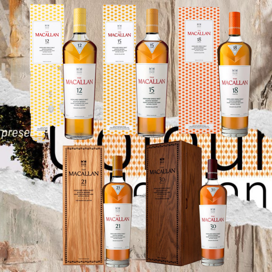 Macallan's New Colour Collection Showcases 12, 15, 18, 21 And 30 Macallan's New Colour Collection Showcases 12, 15, 18, 21 And 30