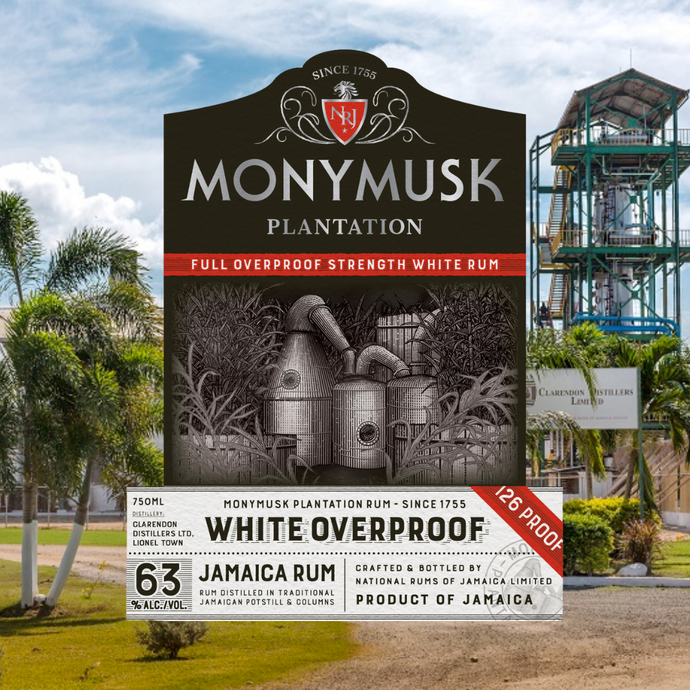 Monymusk Jamaican Rum Goes White Overproof