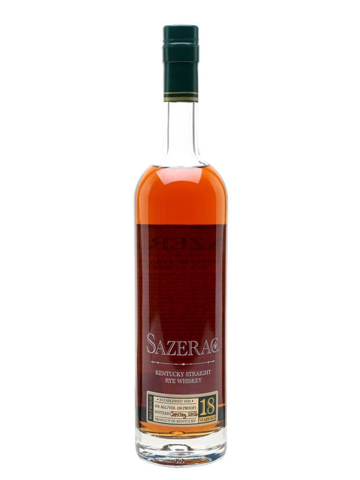 Daddy Saz: Sazerac 18 year old rye whiskey, 45% alcohol