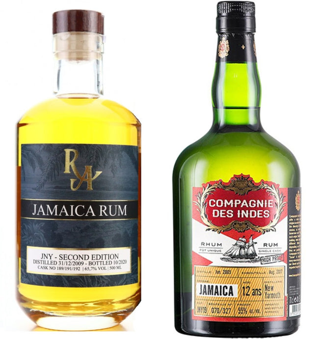 Young-ish New Yarmouths: Rum Artesanal Jamaica Rum 2009, JNY - Second Edition (10 years) & Compagnie des Indes New Yarmouth 2005, high proof version (12 years)