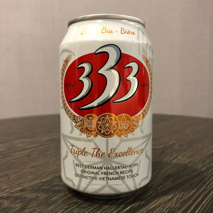 Vietnam 333 Beer, 5.3% ABV