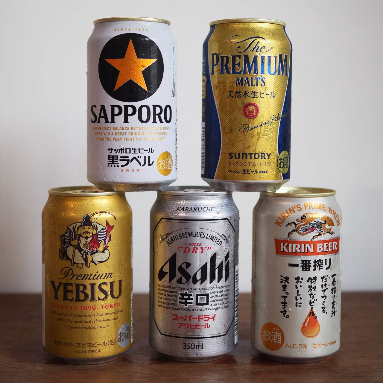 We Taste & Rank The 5 Biggest Japanese Beers – Asahi vs Sapporo vs Kirin vs  Suntory vs Yebisu – 88 Bamboo