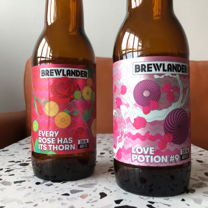 Two Eclipse Hops Rose Heavy Brewlander Sours: Love Potion #9 Sour & Every Rose Has Its Thorn Sour