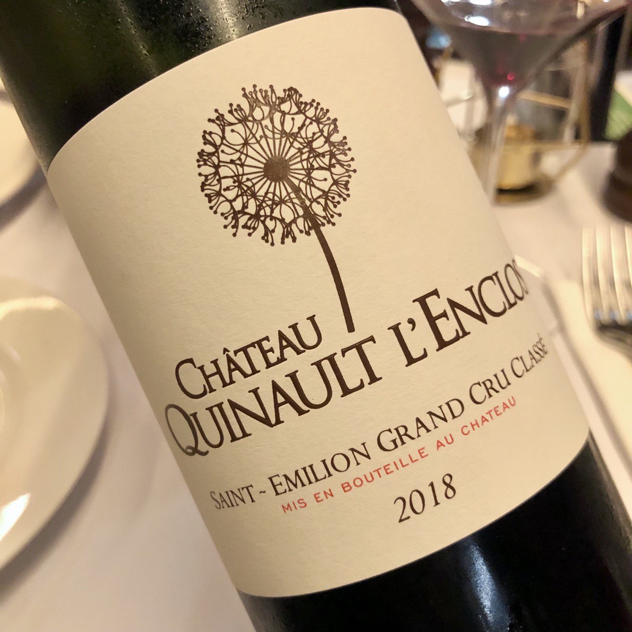 Chateau Quinault L'Enclos, Saint-Emilion Grand Cru Classe 2018