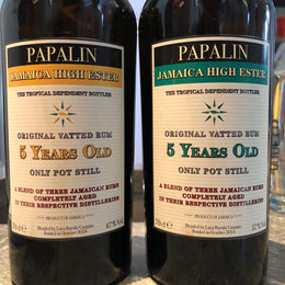 Taste Testing Two Jamaica High Ester Papalin 5 Year Old Rums: Velier Papalin Jamaica High Ester 5 Year Old 47% ABV vs 57% ABV