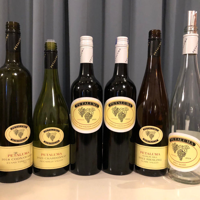 Taste Testing A Full Flight Of Australia's Petaluma: Hanlin Hill Riesling, Chardonnay, Dry Rose, Coonawarra Evans Vineyard, Cabernet Sauvignon & Shiraz