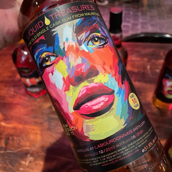 Labourdonnais 2010 Rum, 10 Years Old, Bottled by Liquid Treasures (51.9% ABV)