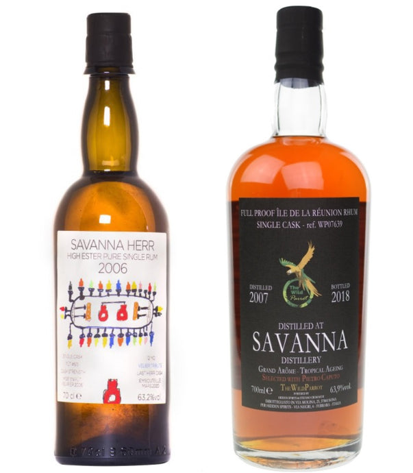 IB Savanna High-esters: Velier Savanna HERR 2006, Japoniani series (12 years) & Wild Parrot Grand Arôme Selected with Pietro Caputo, 2007-2018 (~11 years)