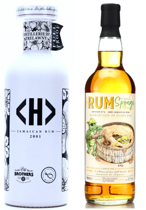 Hampdens, pushing 1000: Old Brothers <H> Jamaican Rum 2001 (19 years) & Rum Sponge Edition No. 6, JMH Jamaican Rum (29 years)