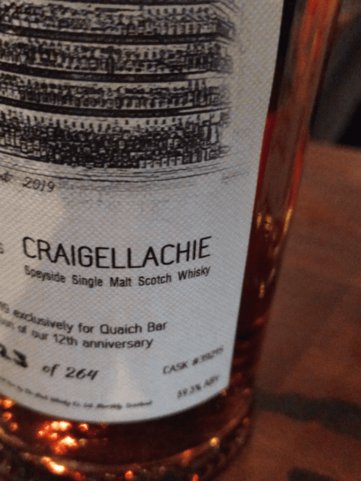 Craigellachie, 12 Year Old, Single Cask #39215 for Singapore Quaich Bar, 59.3% ABV