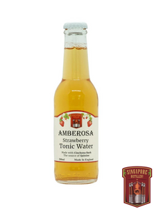 Singapore Distillery: Amberosa Strawberry Tonic Water - Pack of 4 (200ml)