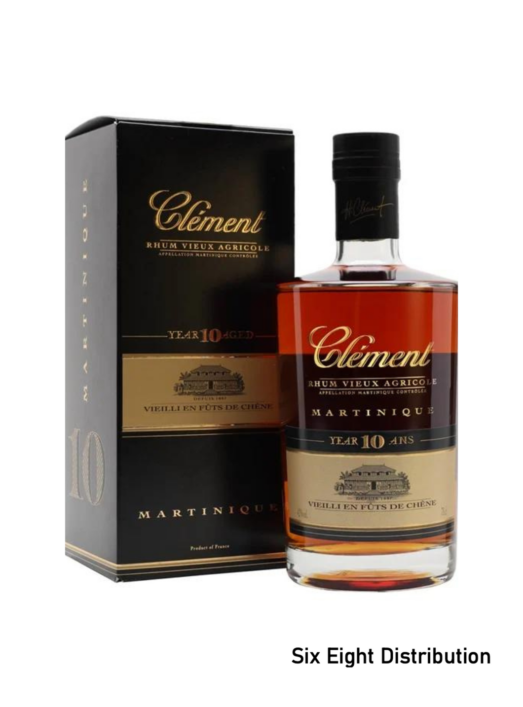 Six Eight: Rhum Clement 10 Year Old, 44% (700ml)